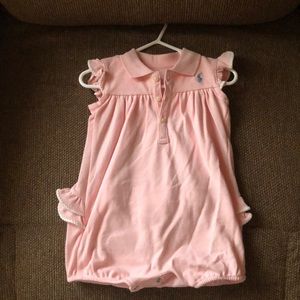 Brand new Ralph Lauren Polo baby girls romper 9M